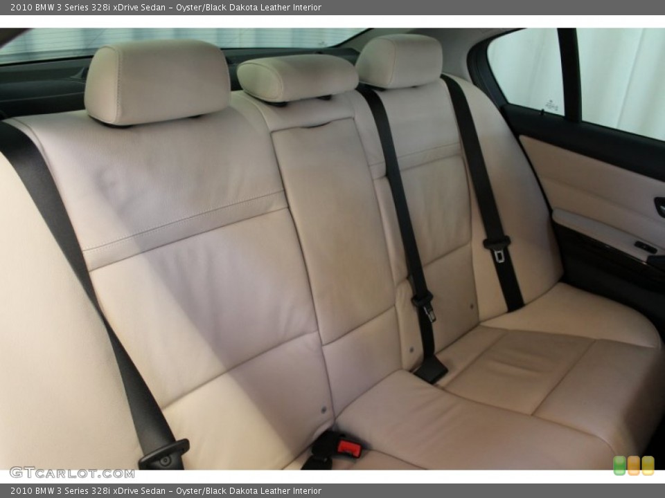Oyster/Black Dakota Leather Interior Rear Seat for the 2010 BMW 3 Series 328i xDrive Sedan #77970680