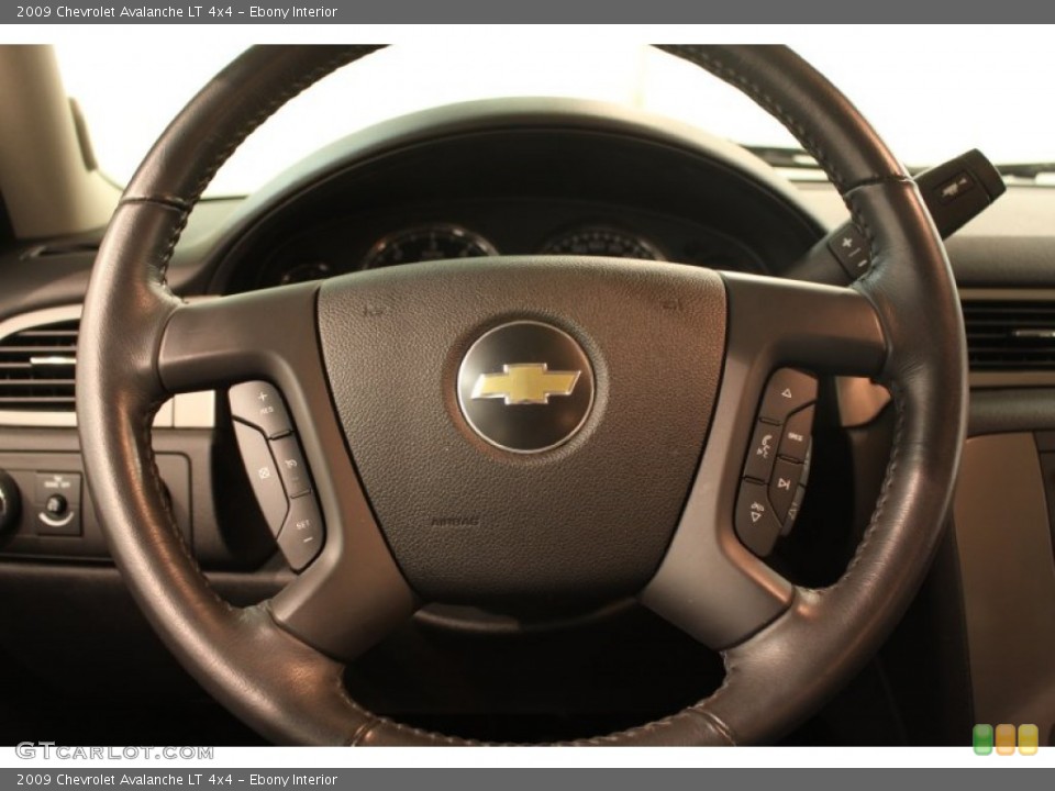Ebony Interior Steering Wheel for the 2009 Chevrolet Avalanche LT 4x4 #77971227