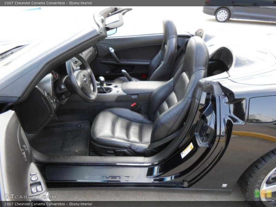 Ebony Interior Photo for the 2007 Chevrolet Corvette Convertible #77971888