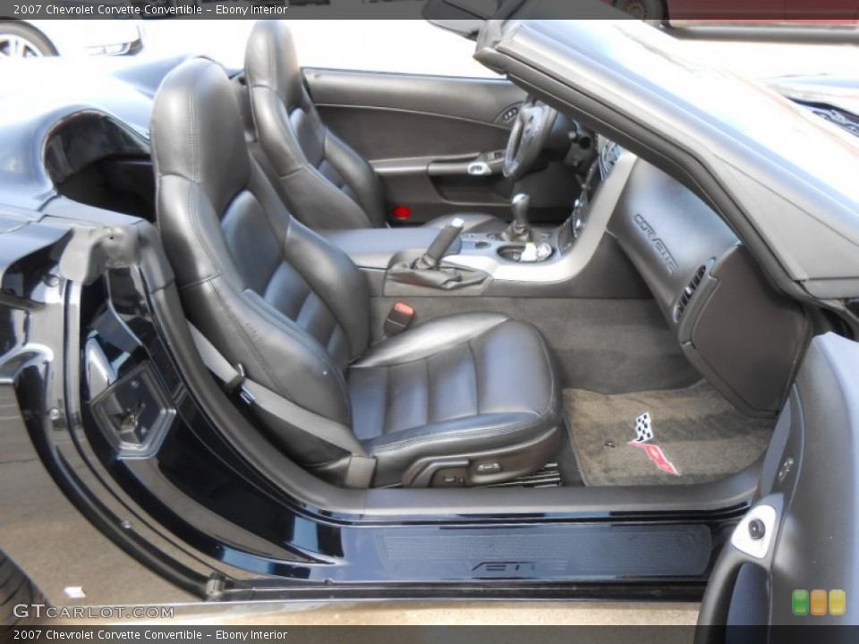 Ebony Interior Photo for the 2007 Chevrolet Corvette Convertible #77971970