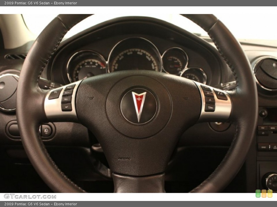 Ebony Interior Steering Wheel for the 2009 Pontiac G6 V6 Sedan #77973881