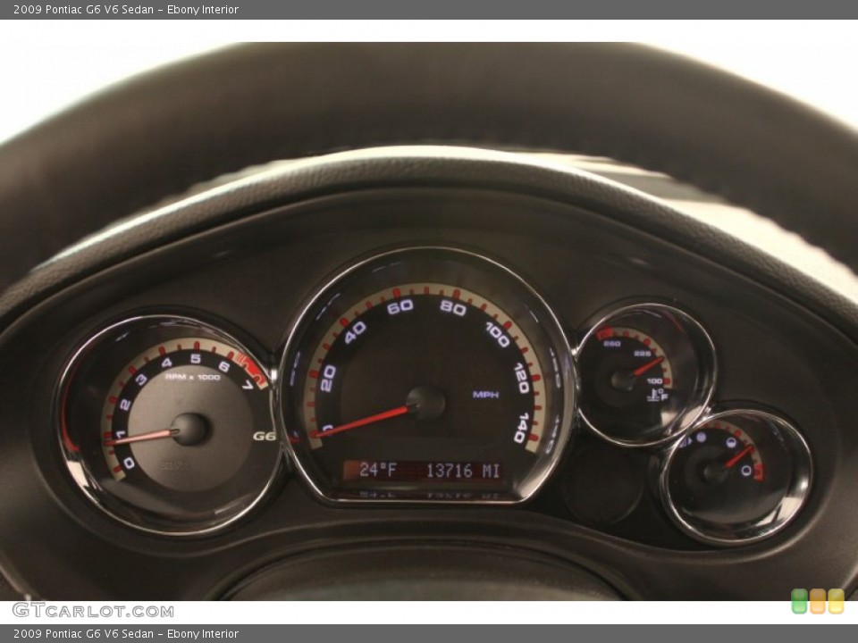 Ebony Interior Gauges for the 2009 Pontiac G6 V6 Sedan #77973893