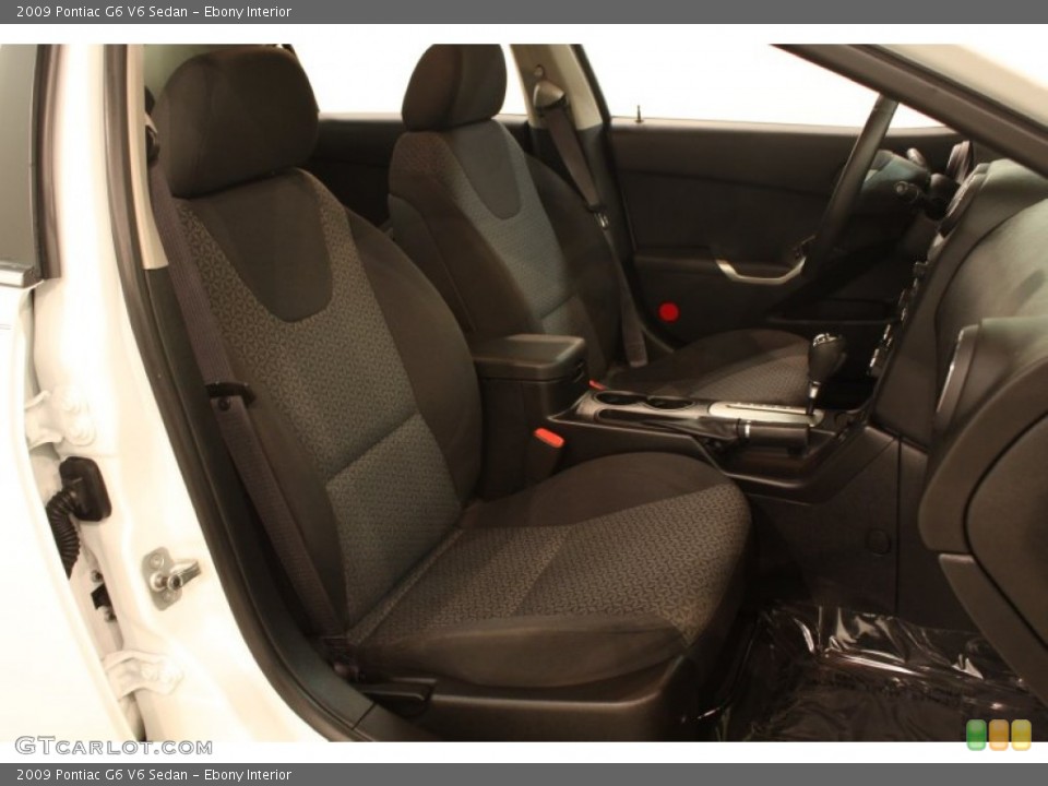 Ebony Interior Front Seat for the 2009 Pontiac G6 V6 Sedan #77973948