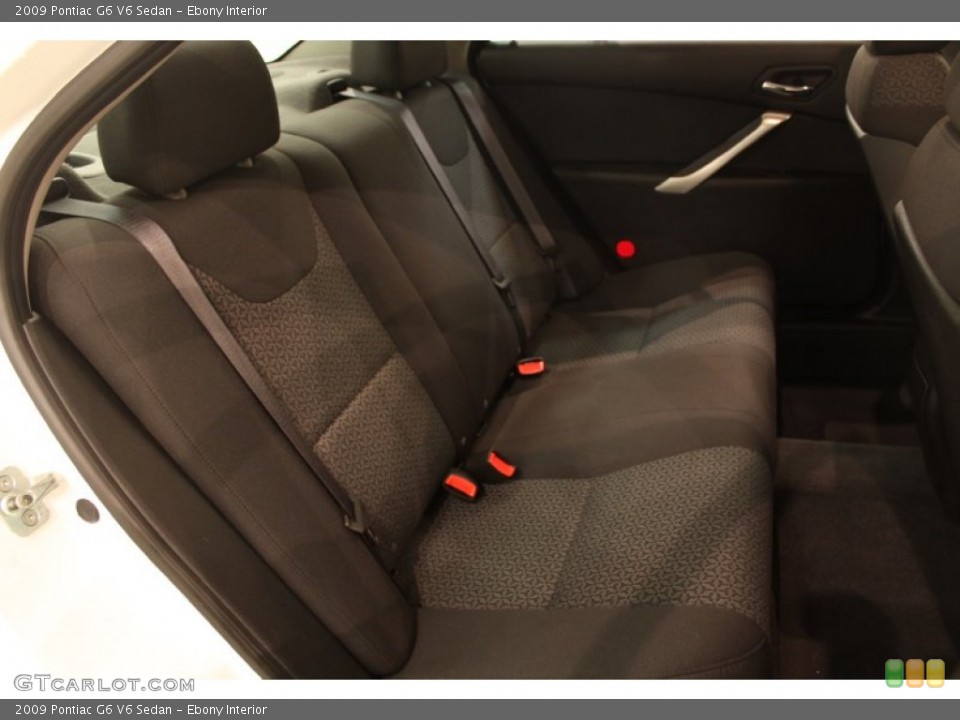 Ebony Interior Rear Seat for the 2009 Pontiac G6 V6 Sedan #77973962