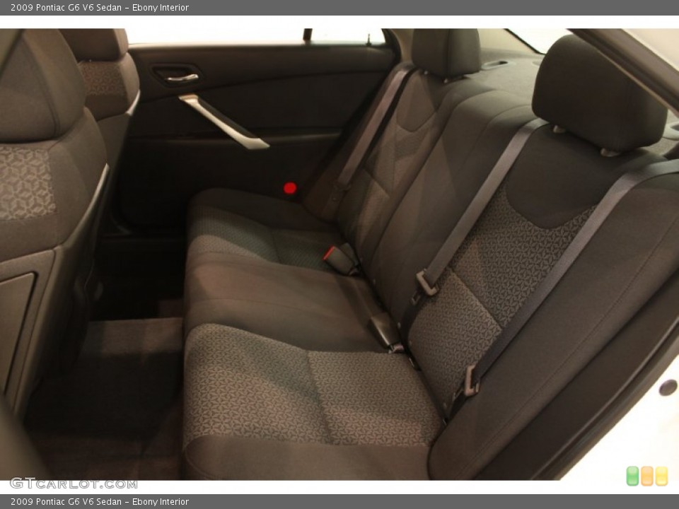 Ebony Interior Rear Seat for the 2009 Pontiac G6 V6 Sedan #77973972