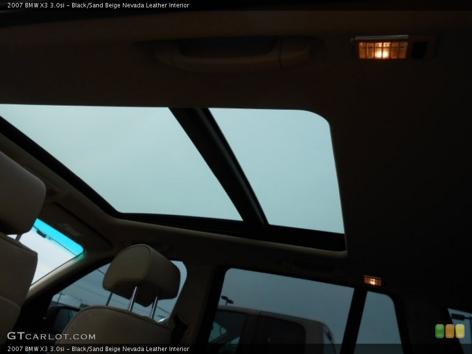 Black/Sand Beige Nevada Leather Interior Sunroof for the 2007 BMW X3 3.0si #77975693
