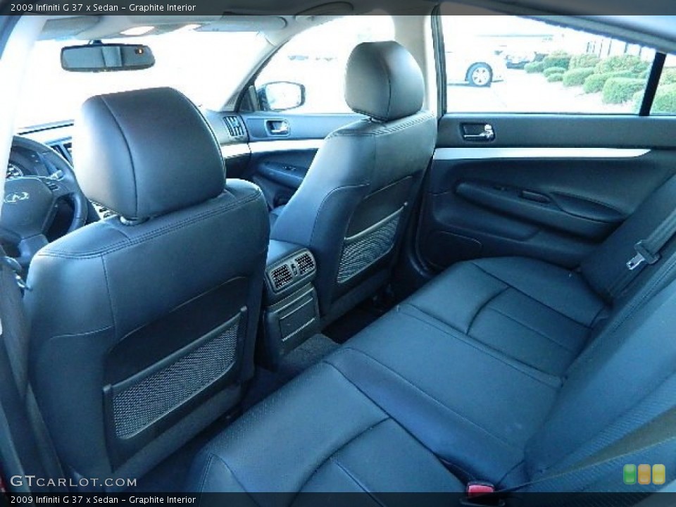 Graphite Interior Rear Seat for the 2009 Infiniti G 37 x Sedan #77976485