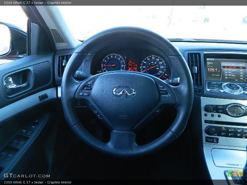 Graphite Interior Steering Wheel for the 2009 Infiniti G 37 x Sedan #77976612