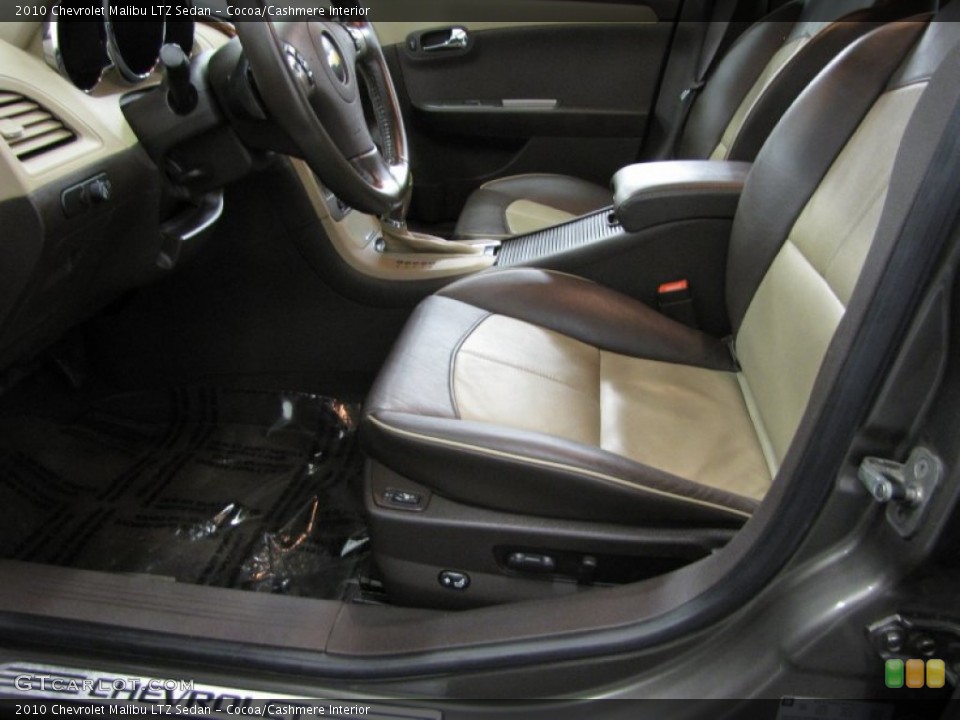 Cocoa/Cashmere Interior Front Seat for the 2010 Chevrolet Malibu LTZ Sedan #77981428