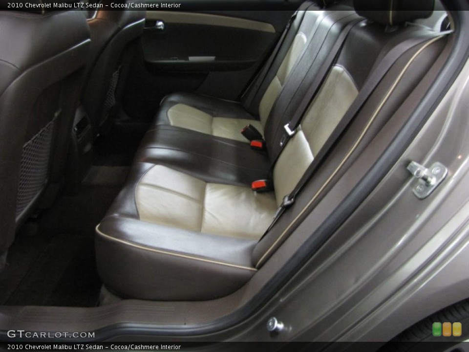Cocoa/Cashmere Interior Rear Seat for the 2010 Chevrolet Malibu LTZ Sedan #77981448