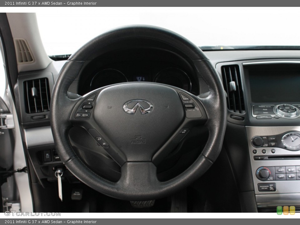 Graphite Interior Steering Wheel for the 2011 Infiniti G 37 x AWD Sedan #77981840