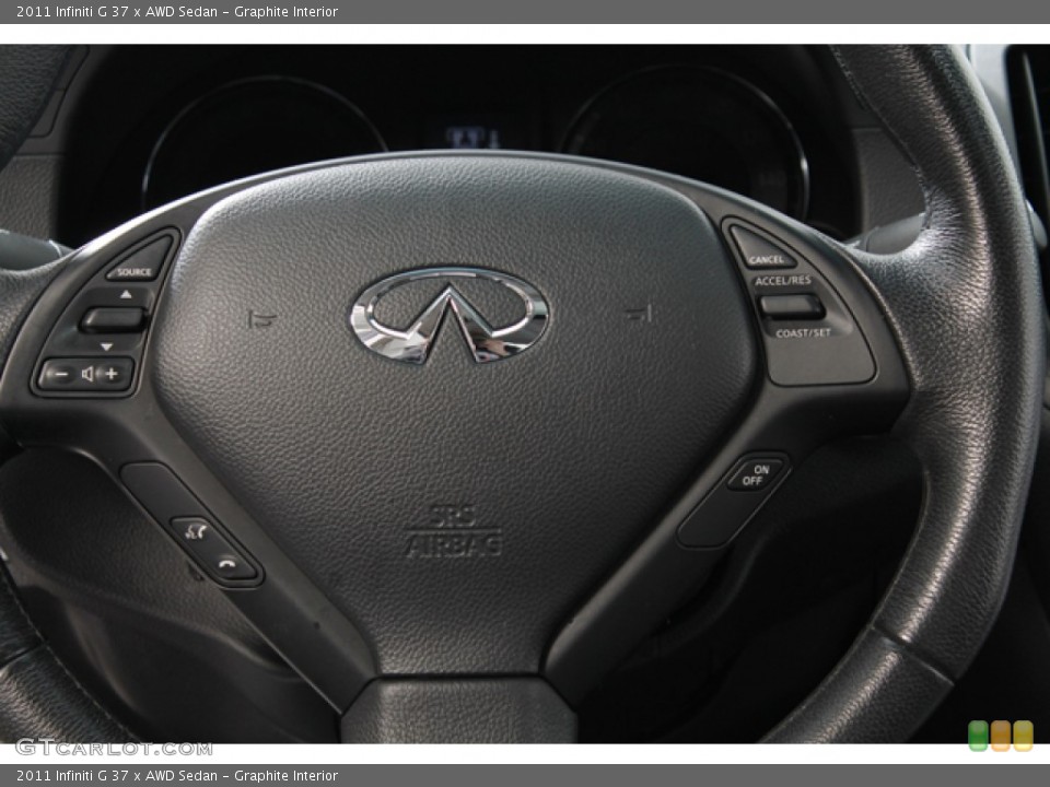 Graphite Interior Steering Wheel for the 2011 Infiniti G 37 x AWD Sedan #77981879