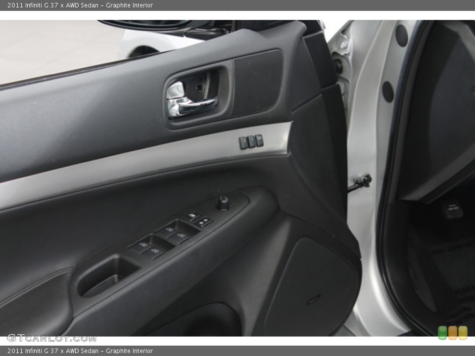 Graphite Interior Controls for the 2011 Infiniti G 37 x AWD Sedan #77982163