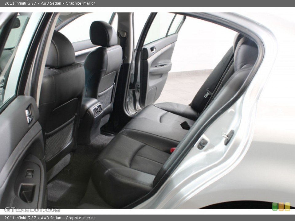 Graphite Interior Rear Seat for the 2011 Infiniti G 37 x AWD Sedan #77982224
