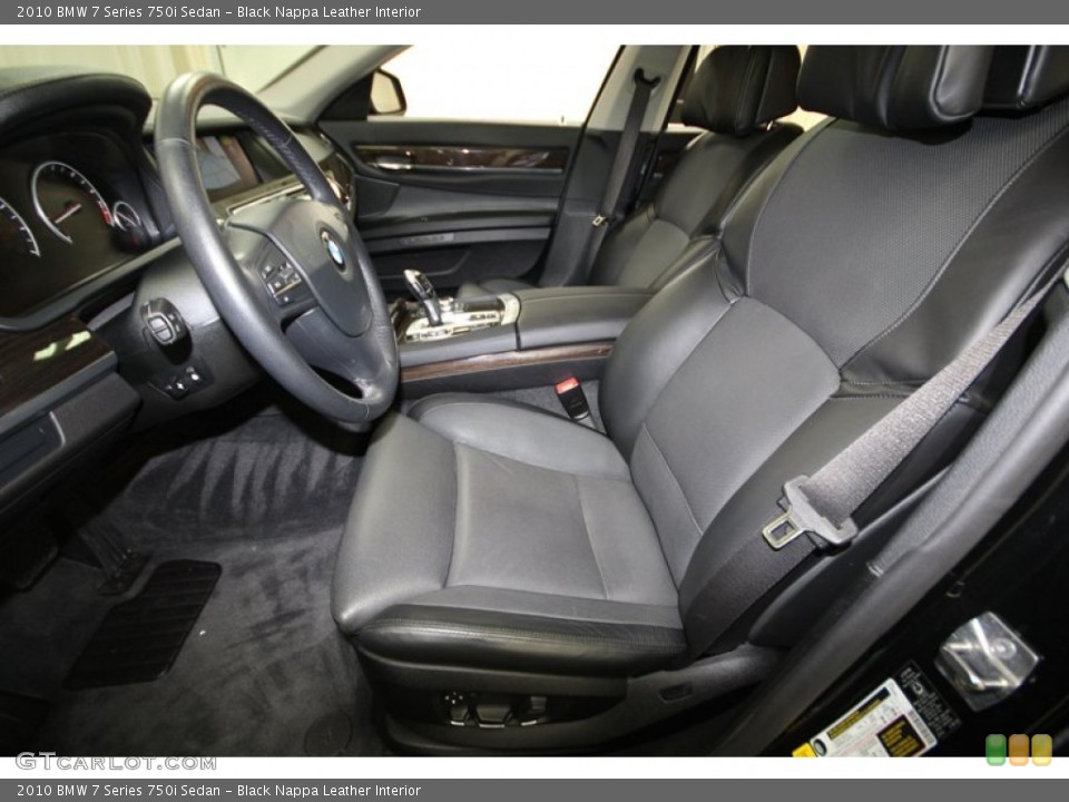 Black Nappa Leather Interior Front Seat for the 2010 BMW 7 Series 750i Sedan #77986661