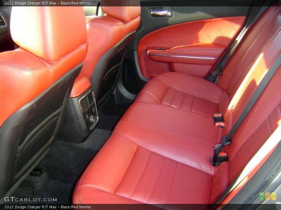 Black/Red Interior Rear Seat for the 2012 Dodge Charger R/T Max #77987294