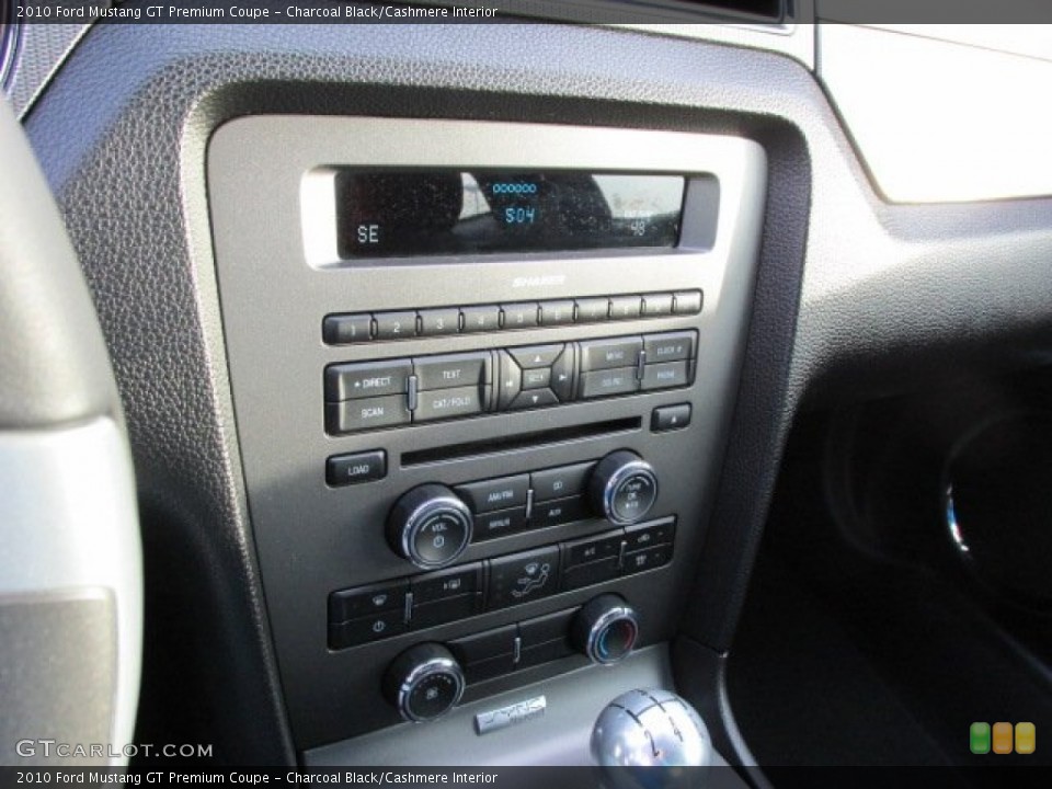 Charcoal Black/Cashmere Interior Controls for the 2010 Ford Mustang GT Premium Coupe #77988620