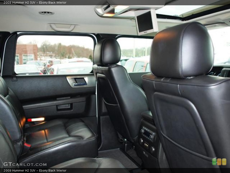 Ebony Black Interior Rear Seat for the 2009 Hummer H2 SUV #77988729