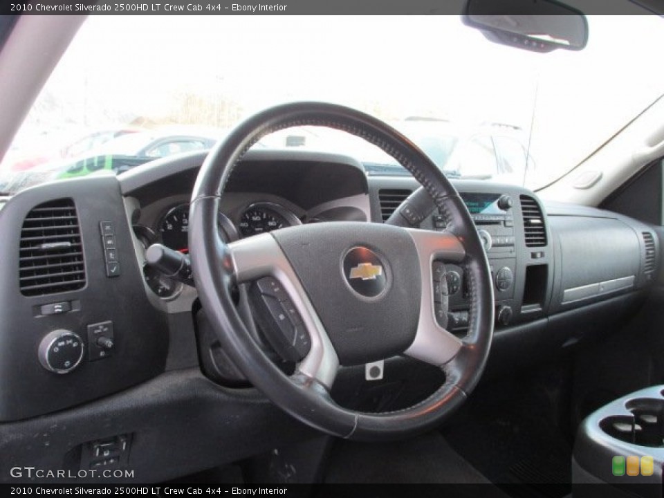 Ebony Interior Steering Wheel for the 2010 Chevrolet Silverado 2500HD LT Crew Cab 4x4 #77991401
