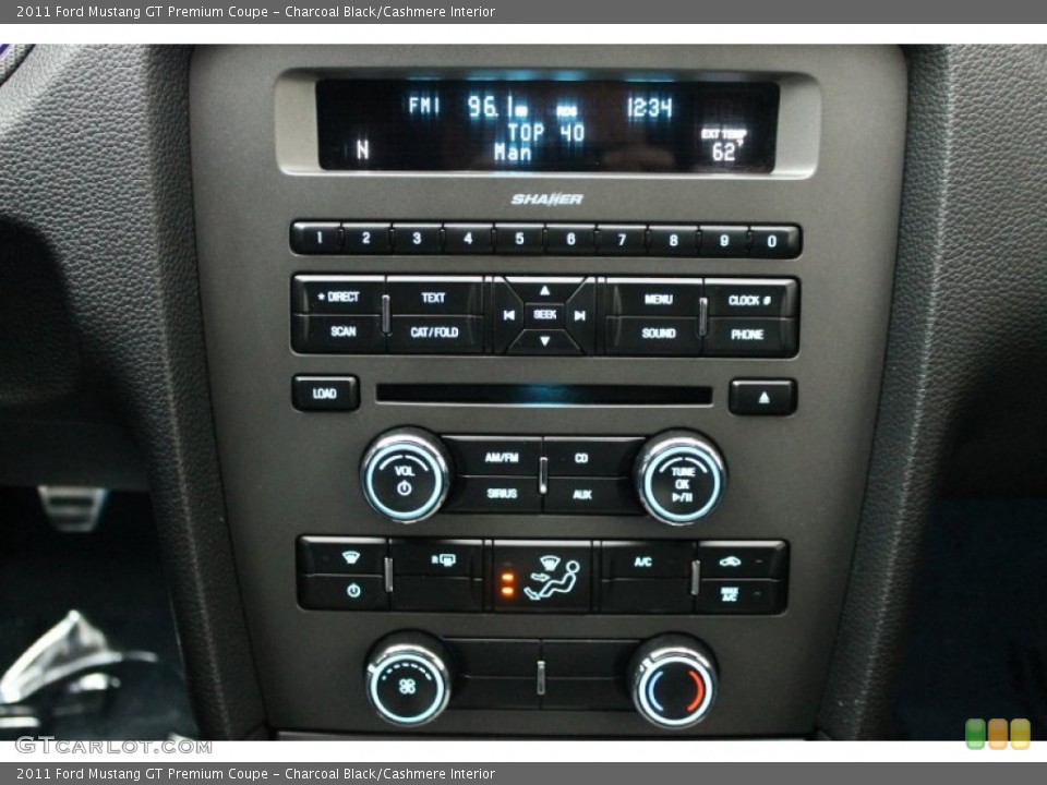 Charcoal Black/Cashmere Interior Controls for the 2011 Ford Mustang GT Premium Coupe #77992936