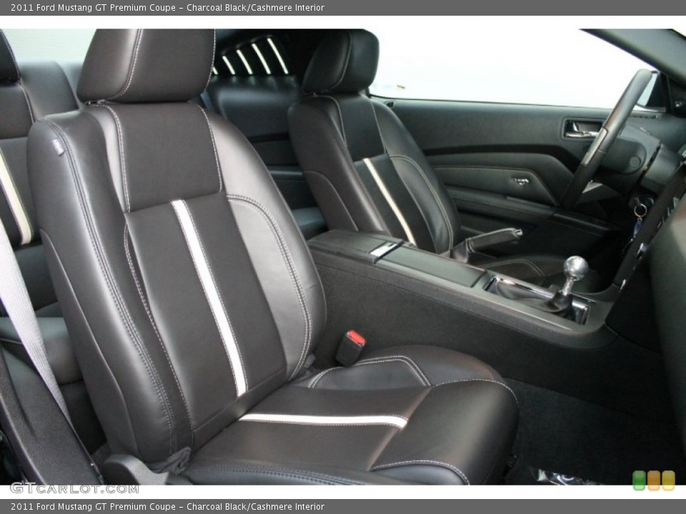 Charcoal Black/Cashmere Interior Front Seat for the 2011 Ford Mustang GT Premium Coupe #77993017