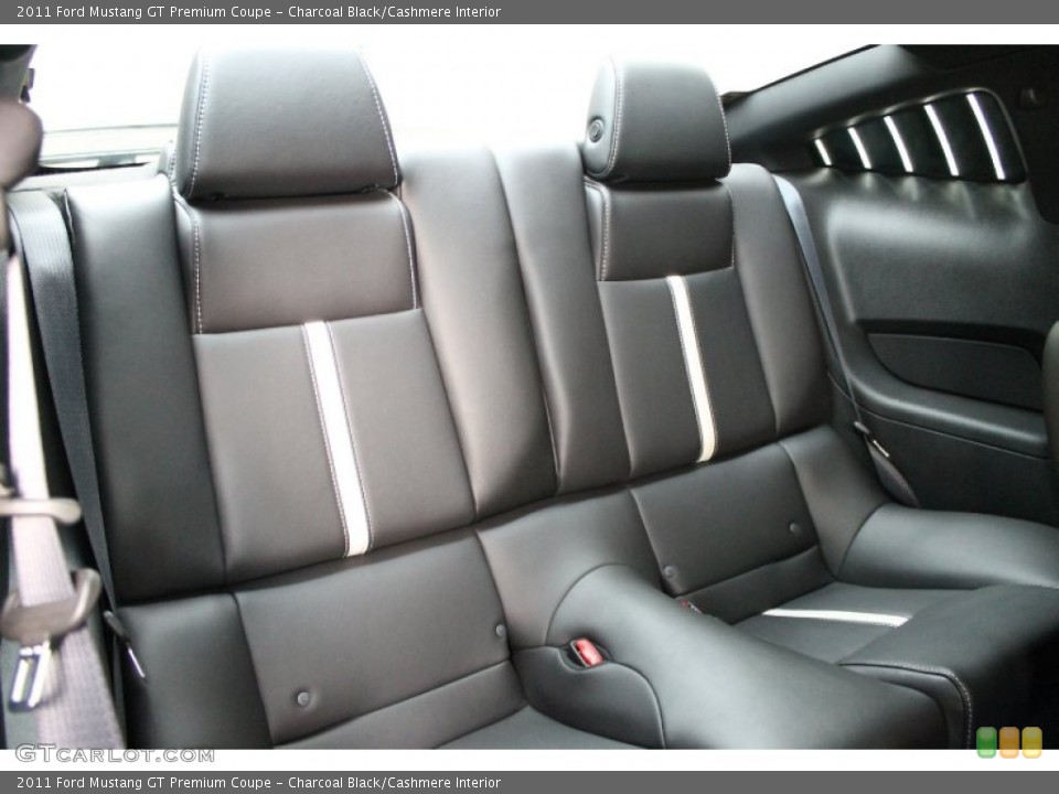 Charcoal Black/Cashmere Interior Rear Seat for the 2011 Ford Mustang GT Premium Coupe #77993034
