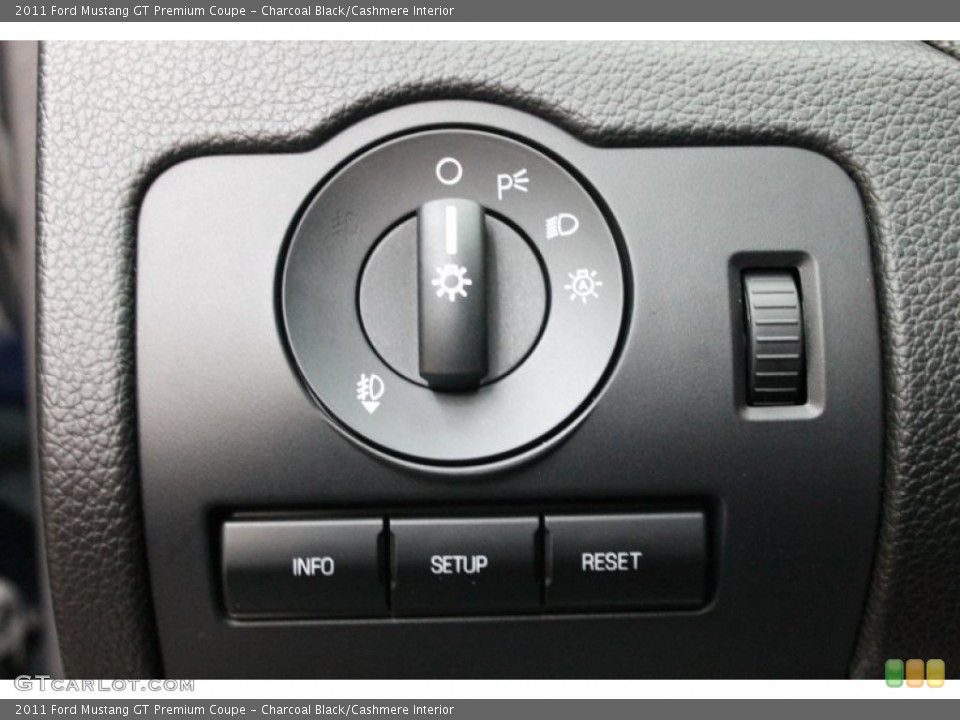 Charcoal Black/Cashmere Interior Controls for the 2011 Ford Mustang GT Premium Coupe #77993195
