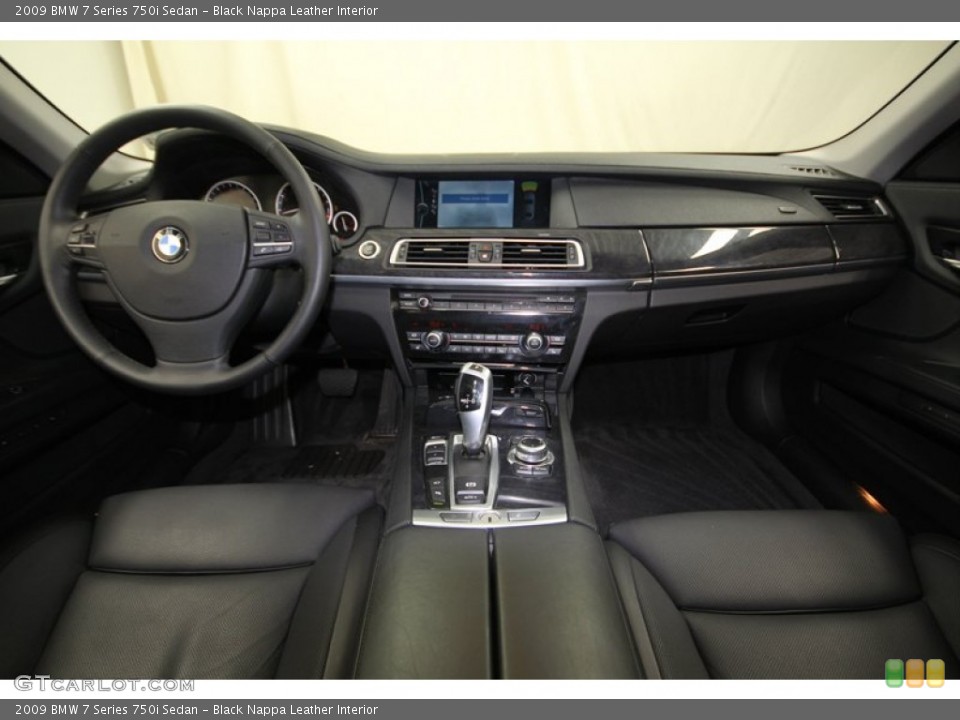 Black Nappa Leather Interior Dashboard for the 2009 BMW 7 Series 750i Sedan #77993756