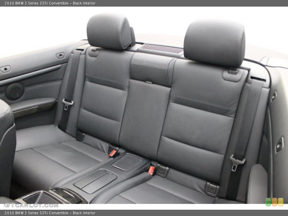 Black Interior Rear Seat for the 2010 BMW 3 Series 335i Convertible #77993892