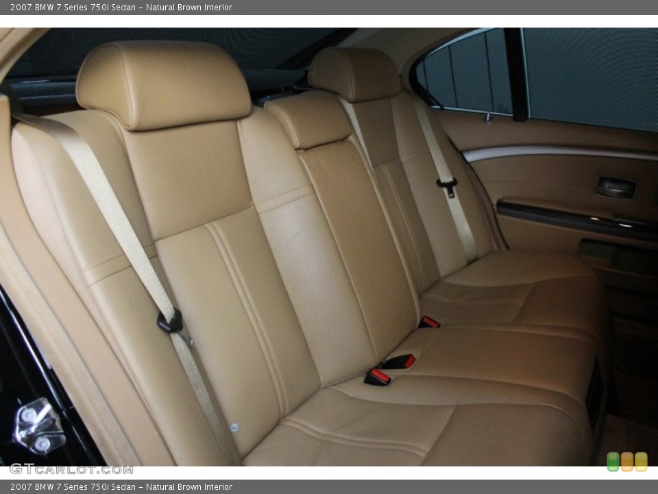 Natural Brown Interior Rear Seat for the 2007 BMW 7 Series 750i Sedan #77994563
