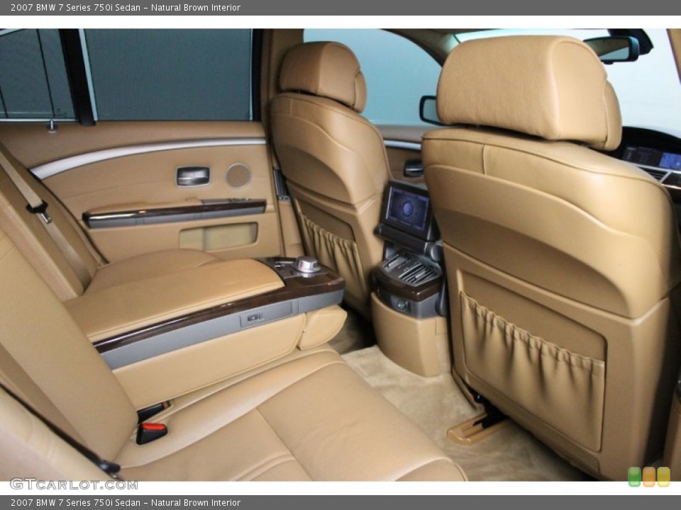 Natural Brown Interior Rear Seat for the 2007 BMW 7 Series 750i Sedan #77994584