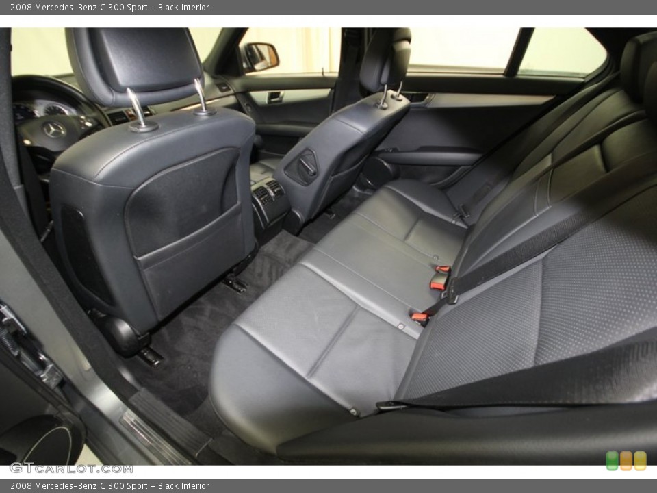 Black Interior Rear Seat for the 2008 Mercedes-Benz C 300 Sport #77995231