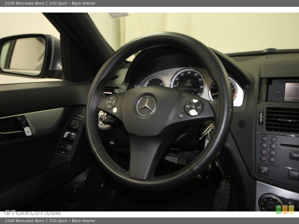 Black Interior Steering Wheel for the 2008 Mercedes-Benz C 300 Sport #77995268