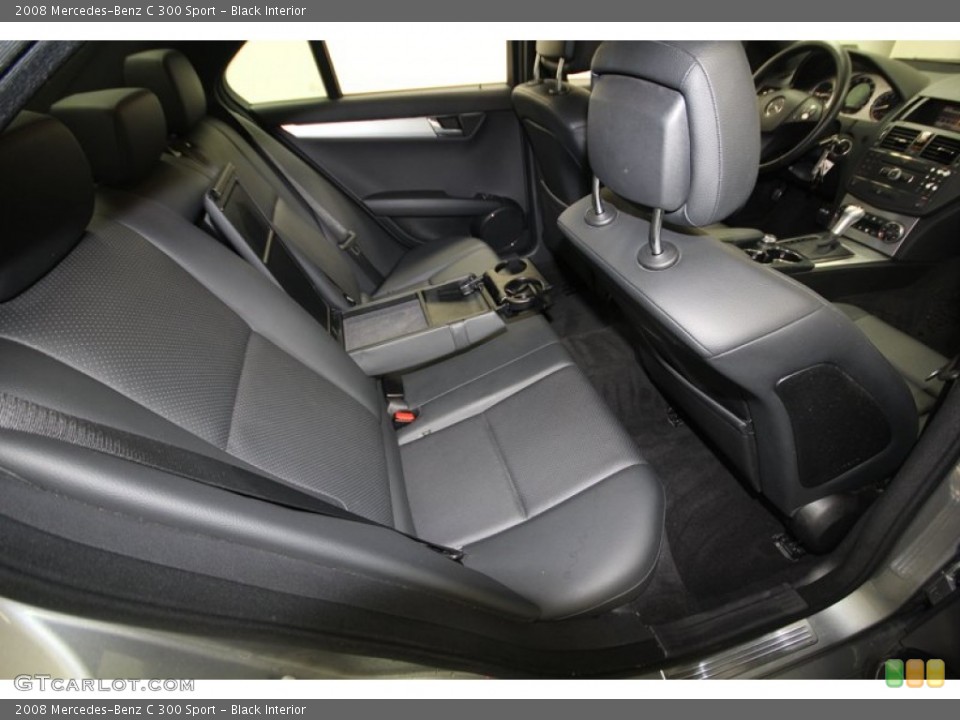 Black Interior Rear Seat for the 2008 Mercedes-Benz C 300 Sport #77995363