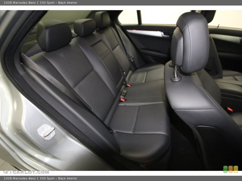 Black Interior Rear Seat for the 2008 Mercedes-Benz C 300 Sport #77995402