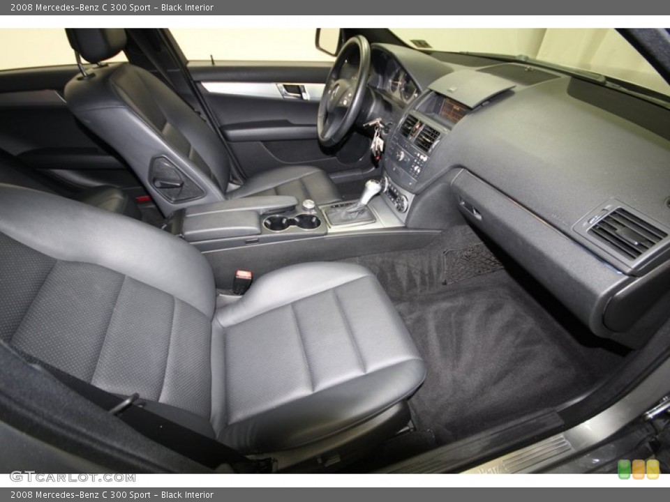 Black Interior Front Seat for the 2008 Mercedes-Benz C 300 Sport #77995420