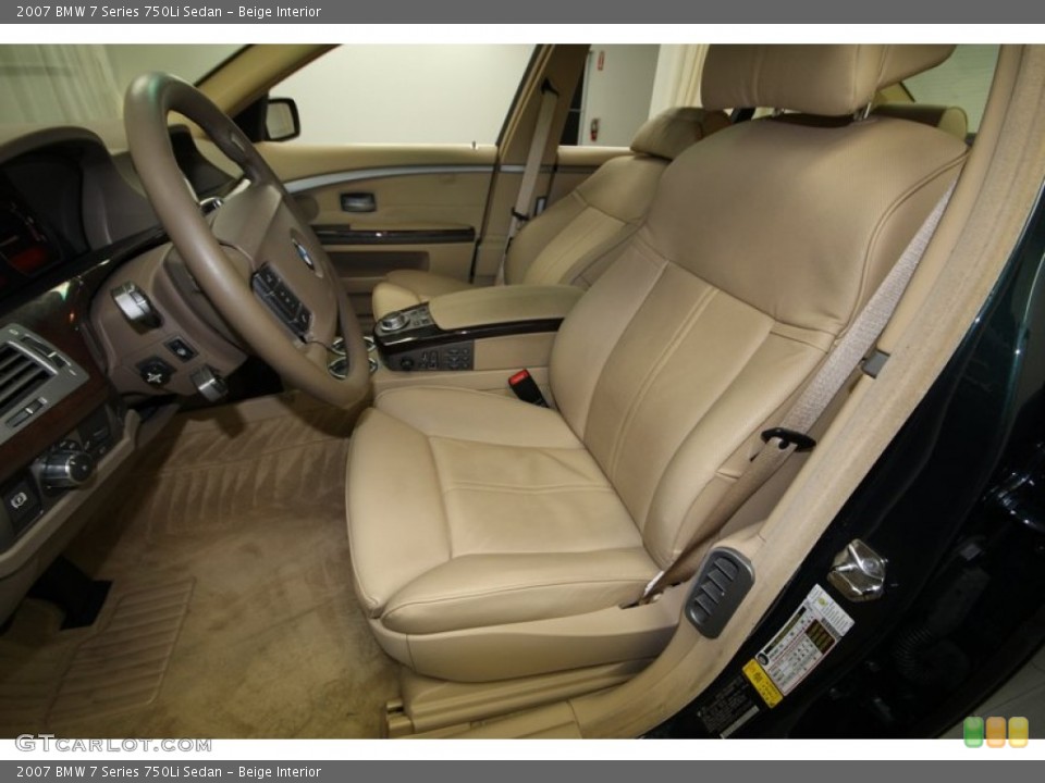 Beige Interior Front Seat for the 2007 BMW 7 Series 750Li Sedan #77997476