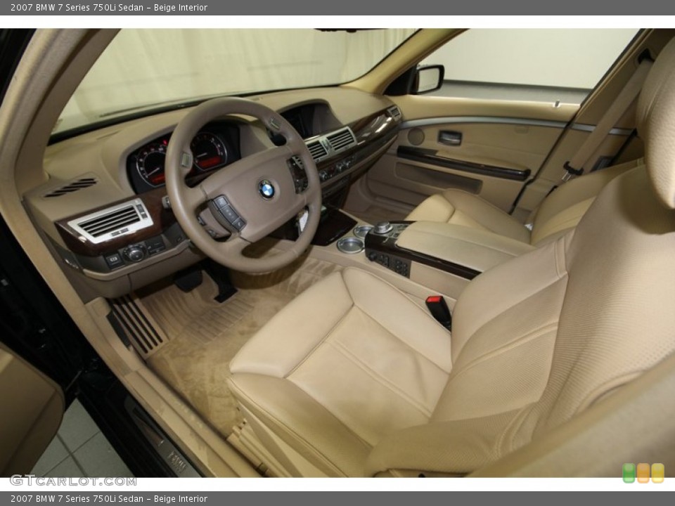 Beige Interior Prime Interior for the 2007 BMW 7 Series 750Li Sedan #77997670