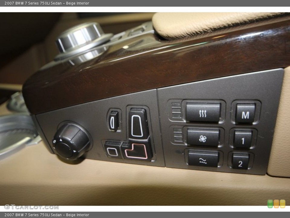 Beige Interior Controls for the 2007 BMW 7 Series 750Li Sedan #77997859