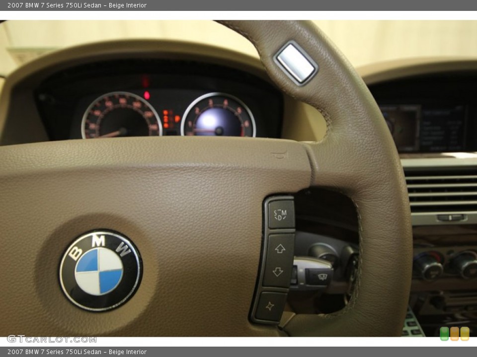 Beige Interior Controls for the 2007 BMW 7 Series 750Li Sedan #77997948