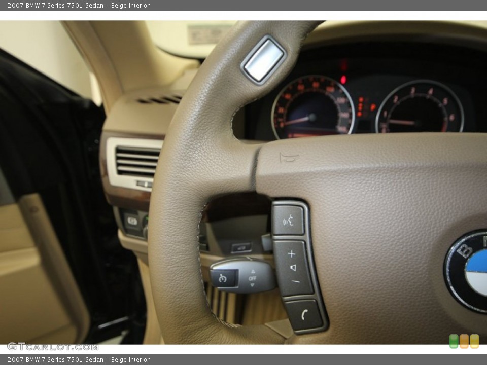 Beige Interior Controls for the 2007 BMW 7 Series 750Li Sedan #77997977