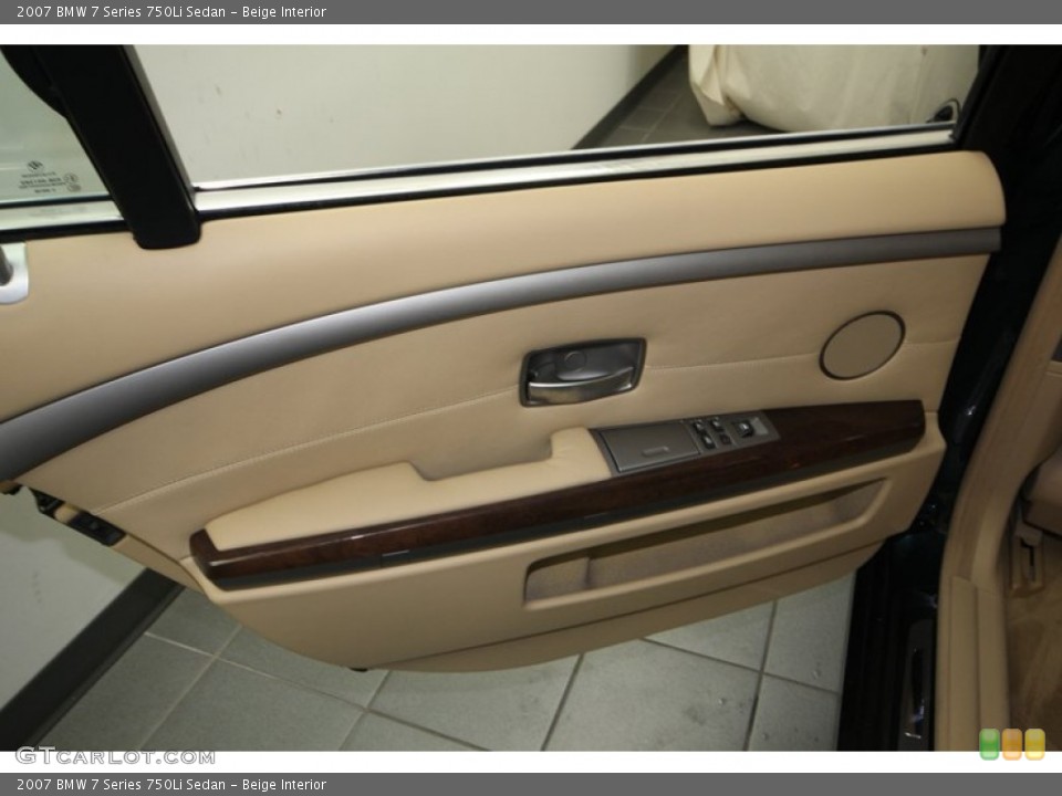 Beige Interior Door Panel for the 2007 BMW 7 Series 750Li Sedan #77998034