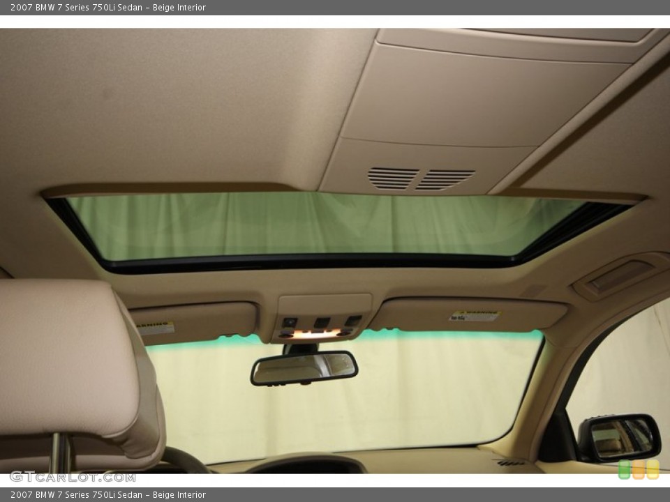 Beige Interior Sunroof for the 2007 BMW 7 Series 750Li Sedan #77998127