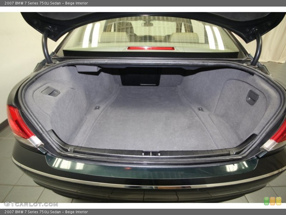Beige Interior Trunk for the 2007 BMW 7 Series 750Li Sedan #77998191