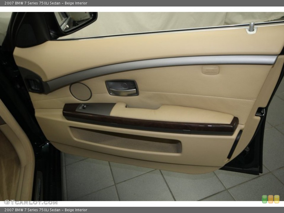 Beige Interior Door Panel for the 2007 BMW 7 Series 750Li Sedan #77998429