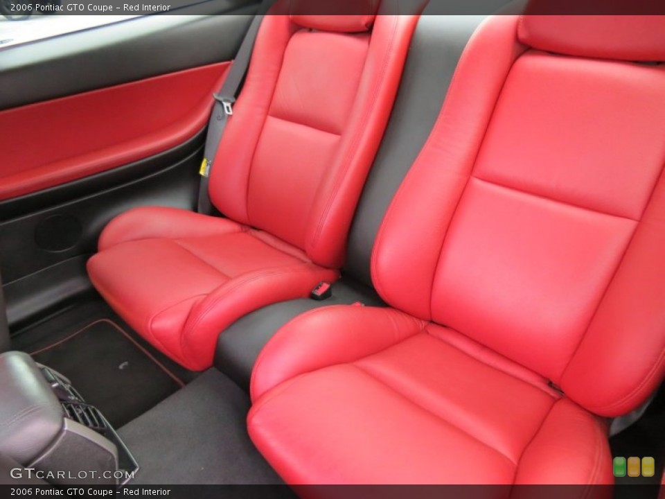 Red Interior Rear Seat for the 2006 Pontiac GTO Coupe #77998496