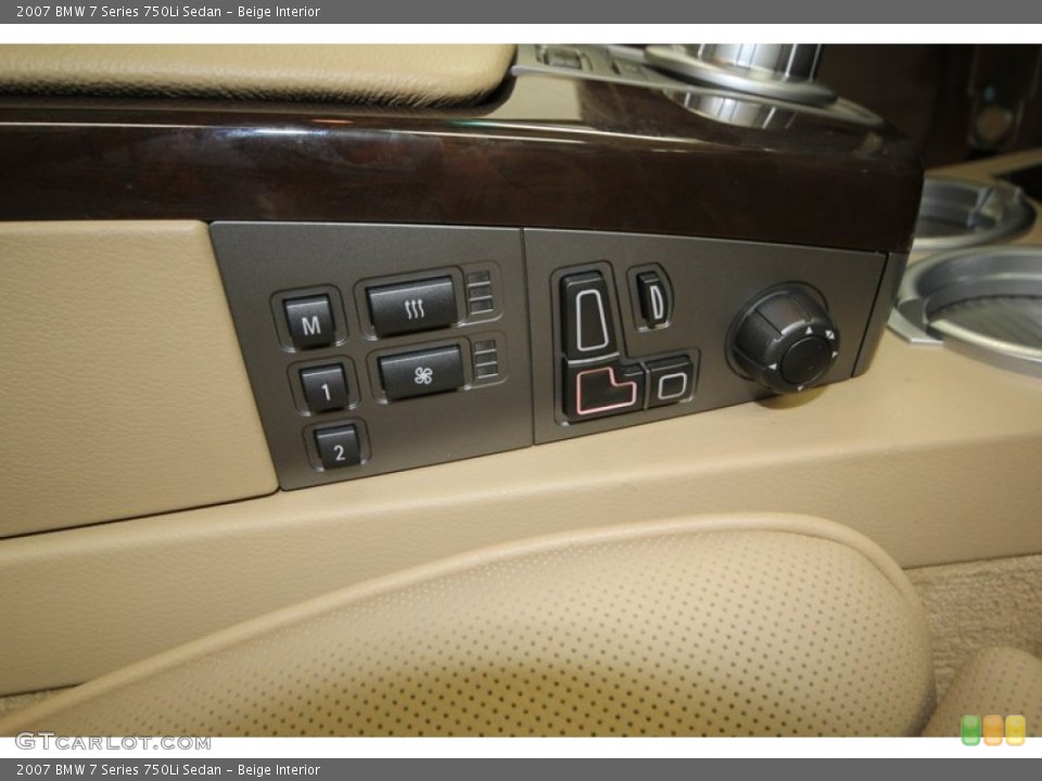 Beige Interior Controls for the 2007 BMW 7 Series 750Li Sedan #77998796