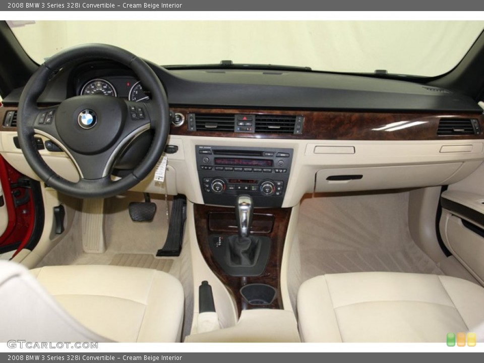 Cream Beige Interior Dashboard for the 2008 BMW 3 Series 328i Convertible #77999271