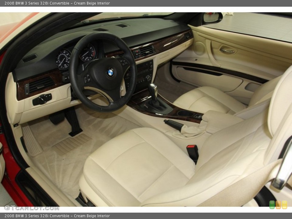 Cream Beige Interior Prime Interior for the 2008 BMW 3 Series 328i Convertible #77999506