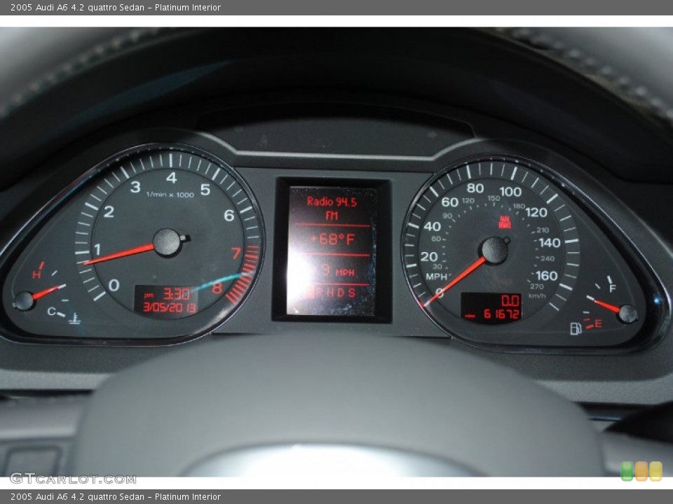 Platinum Interior Gauges for the 2005 Audi A6 4.2 quattro Sedan #77999897